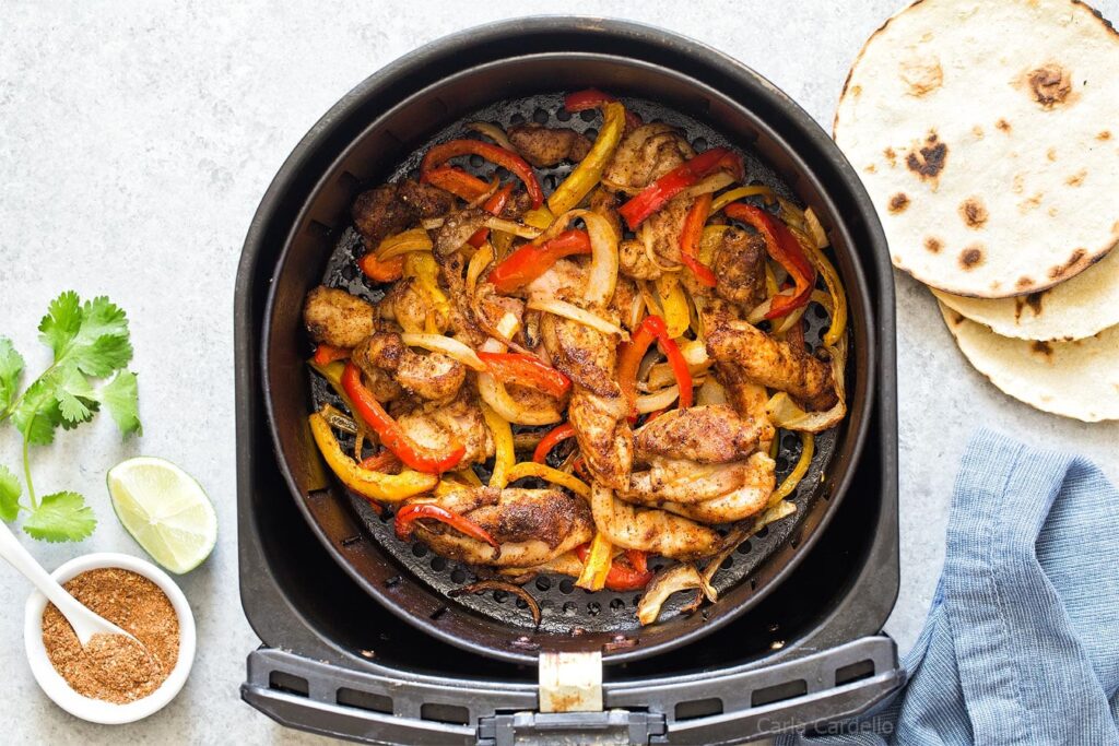 Fajitas de poulet à la friteuse à air – Fait maison en cuisine