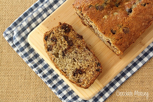 Pain à la banane et pépites de chocolat