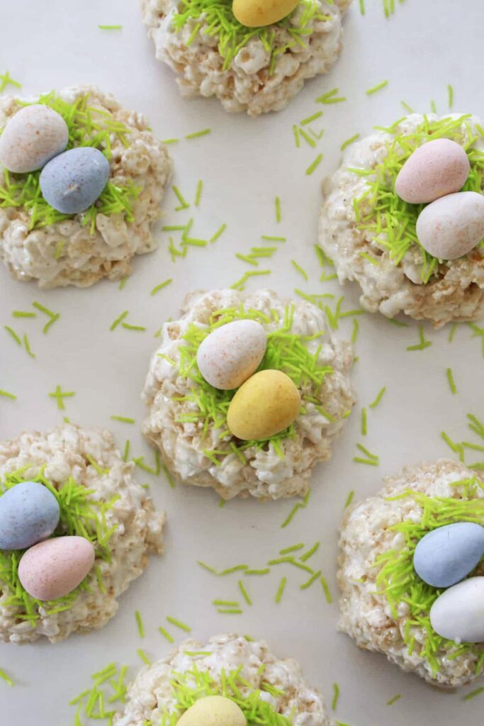 Nids de Pâques en Rice Krispies faciles