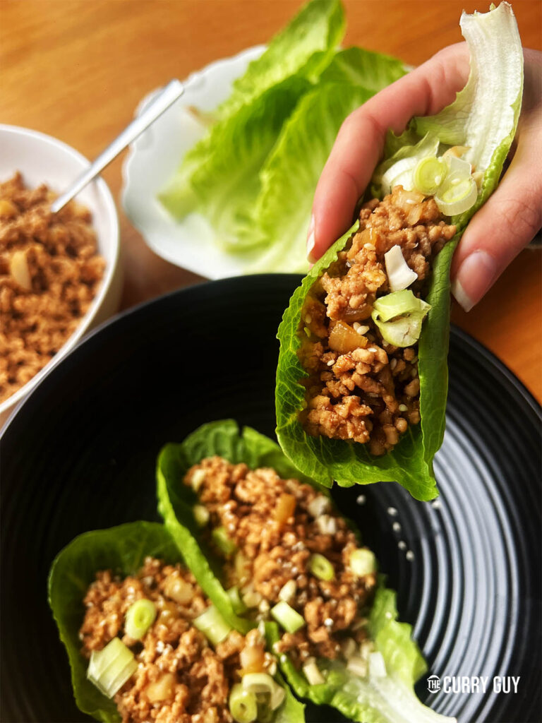 Wraps de porc en laitue | The Curry Guy