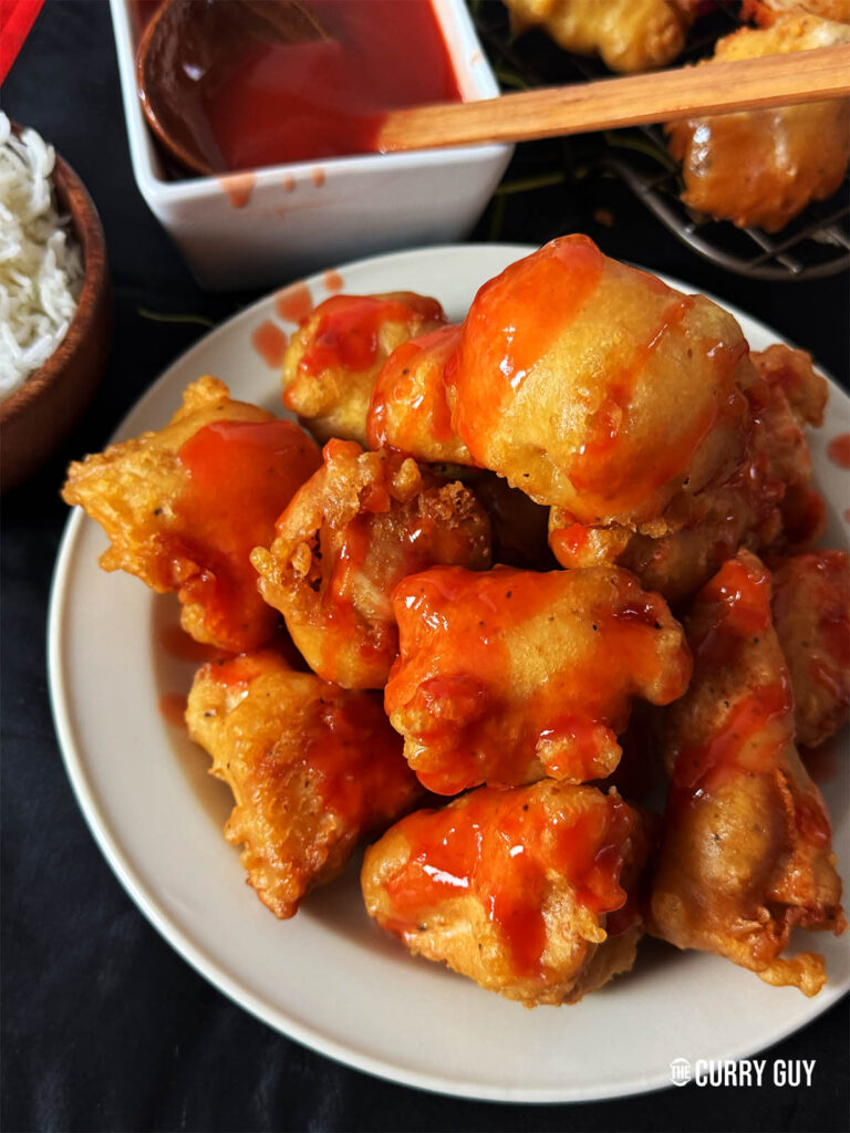 Boulettes de poulet chinoises aigre-douces