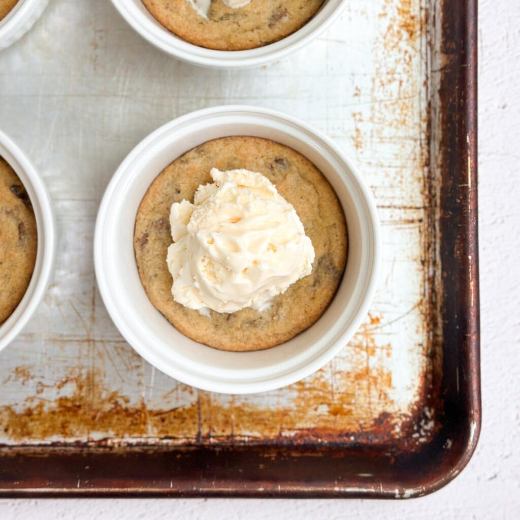 Mini Sundae de Cookies aux Pépites de Chocolat