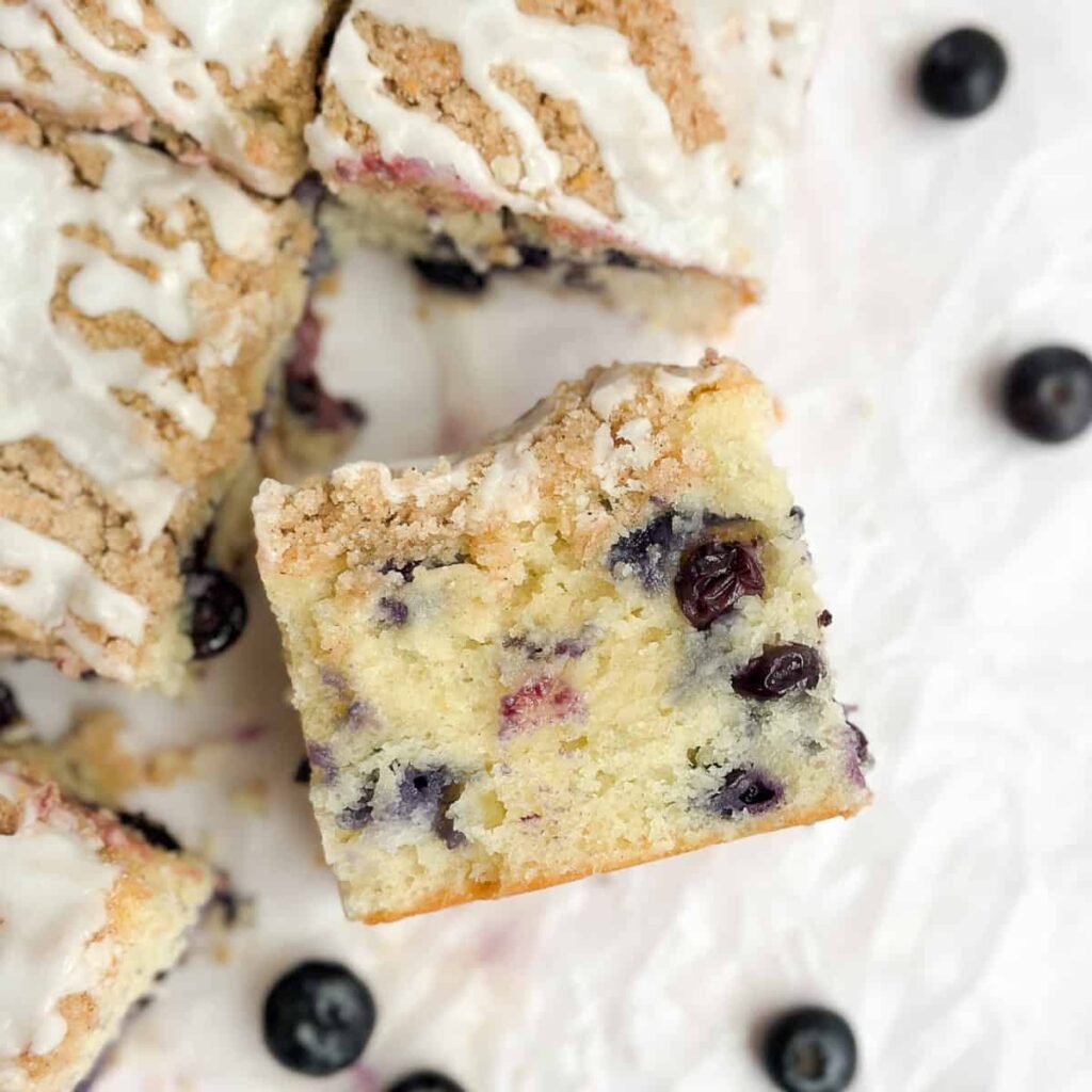 Gâteau aux myrtilles et au citron avec crumble – Les douceurs salées