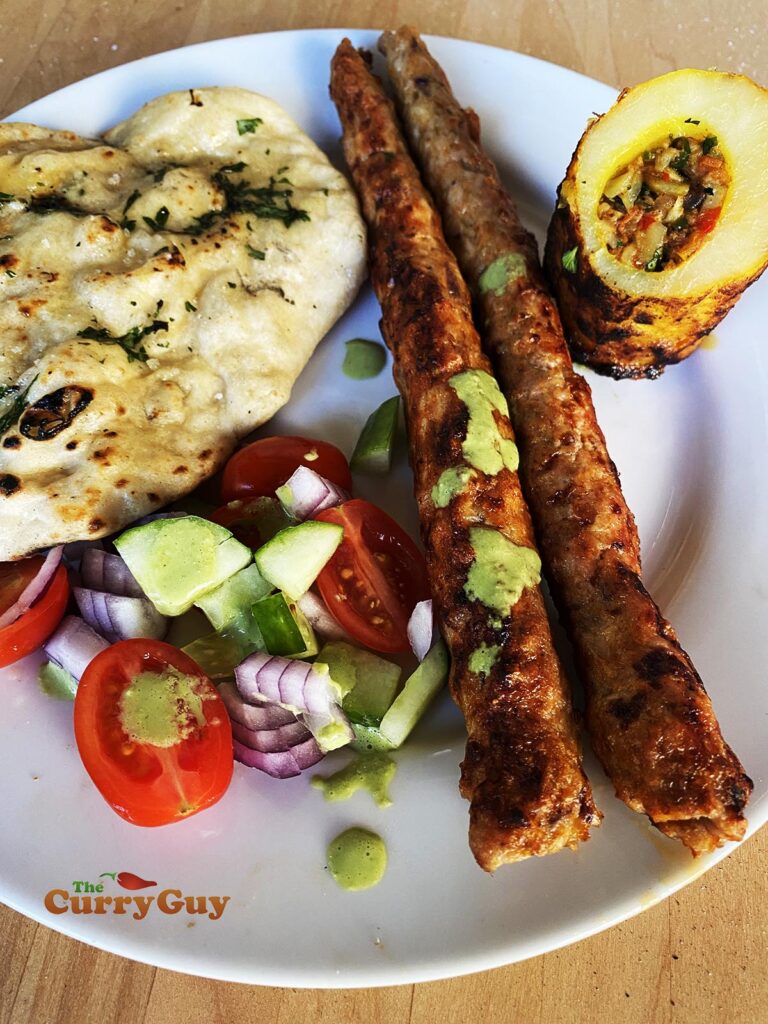 Kebabs de poulet seekh style restaurant