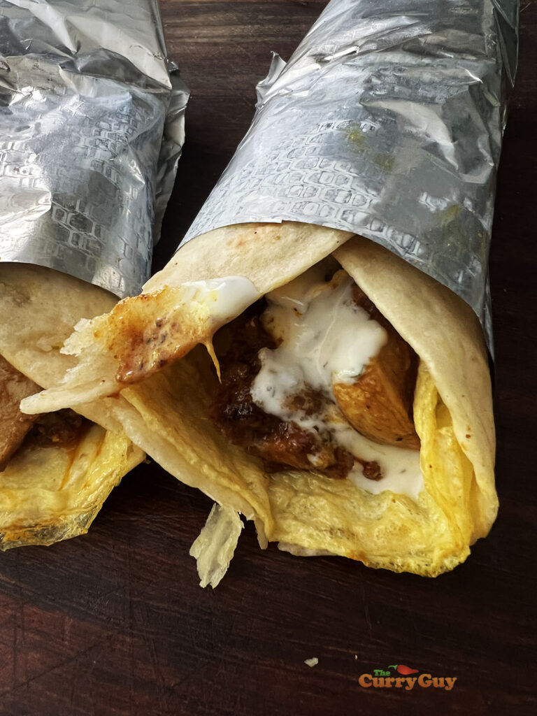 Frankies au Poulet | Wrap Indien au Poulet