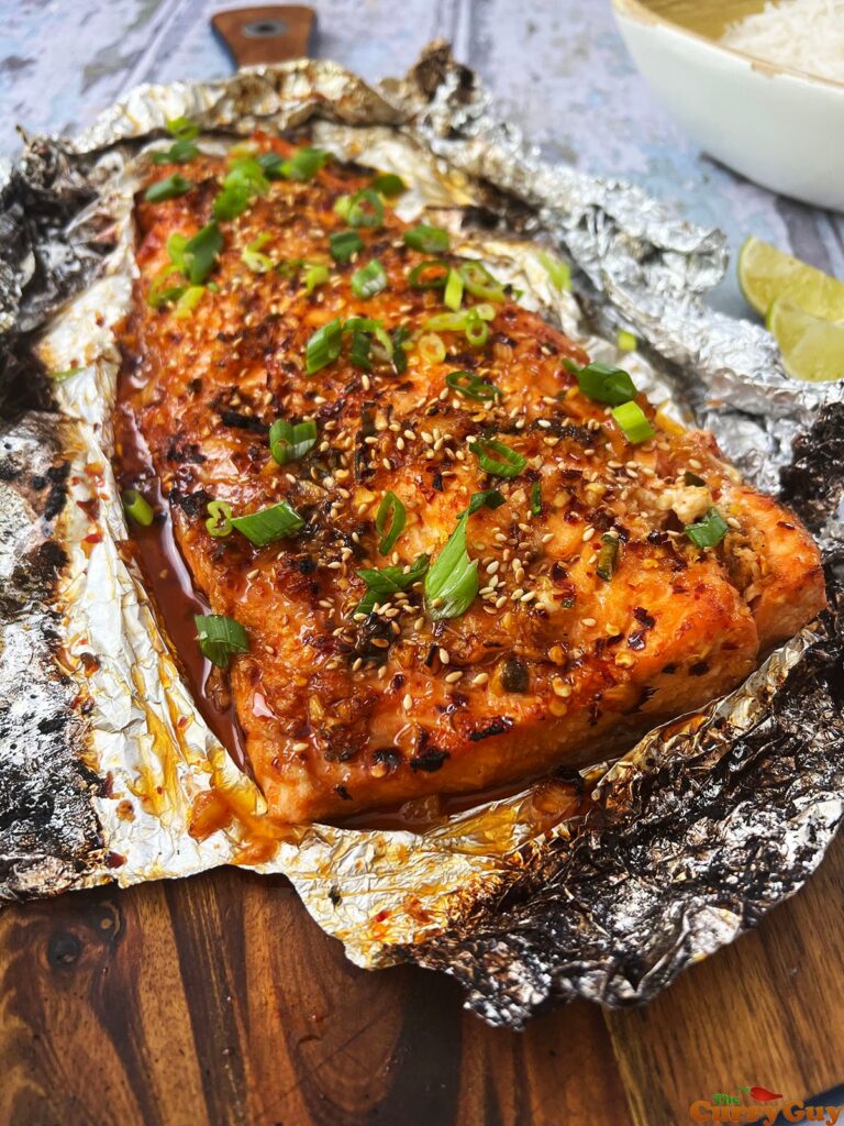 Saumon au miel laqué asiatique cuit au four